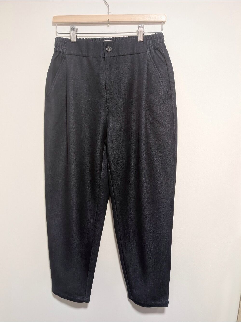 Salts | Knit Pull-On Drop Crotch Trousers In Denim Indigo